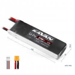KAVAN Air Pack 2700mAh 7.4V 30/60C 2S LiPo Akkumulátor – XT60, JST-XH (KAV33.7131)