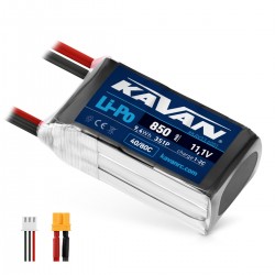 KAVAN Air Pack 850mAh 11.1V 40/80C 3S LiPo Akkumulátor – XT30, JST-XH (KAV33.6001)