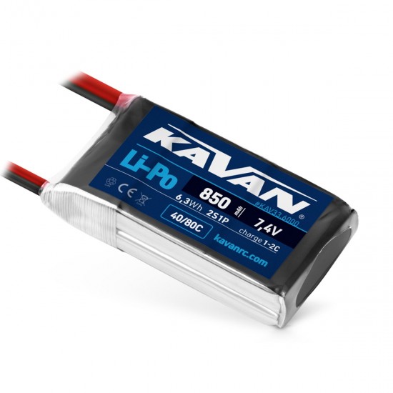KAVAN Air Pack 850mAh 7.4V 40 80C 2S LiPo Akkumulator XT30 KAV33 6000