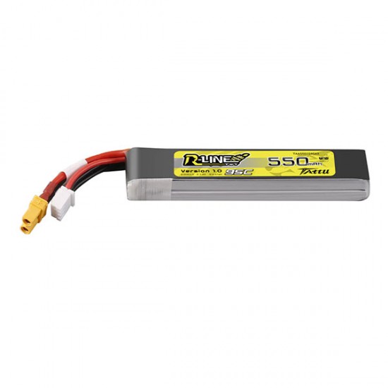 Tattu R-Line 550mAh 7.4V 95C 2S LiPo Akkumulator Long Stick XT30 TAA2S55095XT3L Tattu R-Line 550mAh 7.4V 95C 2S LiPo Akkumulator Long Stick XT30 TAA2S55095XT3L