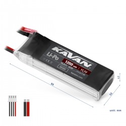 KAVAN Air Pack 1200mAh 11.1V 30/60C 3S LiPo Akkumulátor – JST-XH (KAV33.7114)