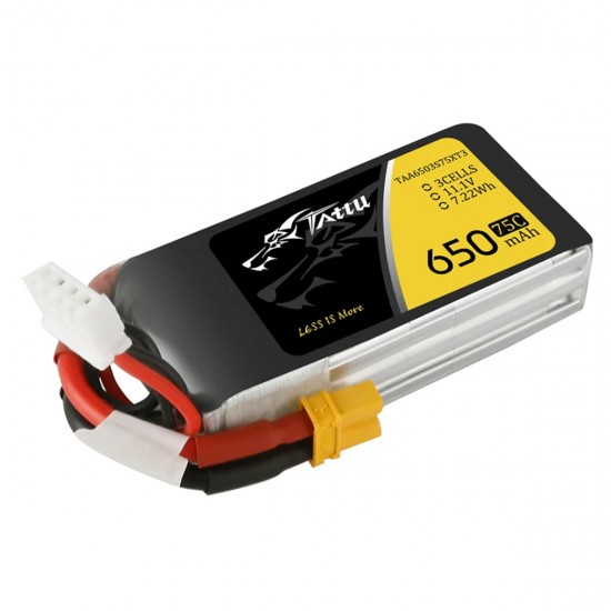 Tattu 650mAh 11.1V 3S 75C LiPo Akkumulátor TAA6503S75XT3