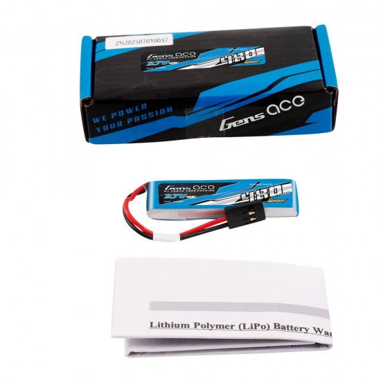 Gens Ace 480mAh 1S 3.7V 40C LiPo akkumulátor F3K modellekhez