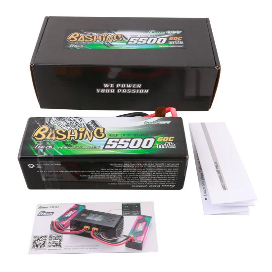 Gens Ace G-Tech 5500mAh 14.8V 60C 4S LiPo Autó Akkumulátor XT90 GEA554S60X9GT Gens Ace G-Tech 5500mAh 14.8V 60C 4S LiPo Autó Akkumulátor XT90 GEA554S60X9GT