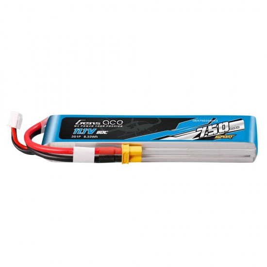 Gens Ace 750mAh 11.1V 3S 80C LiPo Akkumulátor GEA7503S80X3