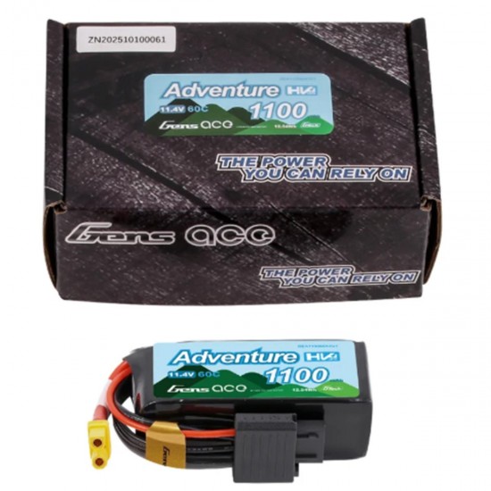 Gens Ace Adventure G-Tech 1100mAh 3S 11.4V 60C HV LiPo Akkumulátor XT30 GEA113S60X3GT