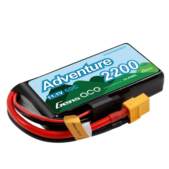 Gens Ace Adventure G-Tech 2200mAh 11.1V 60C 3S LiPo Akkumulátor XT60 GEA223S60X6SGTT Gens Ace Adventure G-Tech 2200mAh 11.1V 60C 3S LiPo Akkumulátor XT60 GEA223S60X6SGT