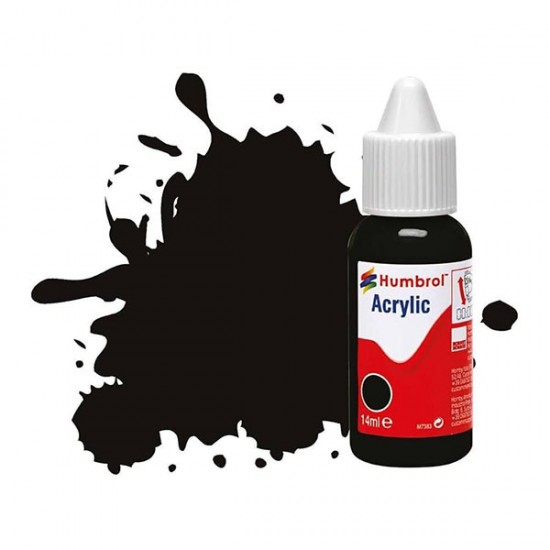 Humbrol Black Gloss / fényes fekete akrilfesték
