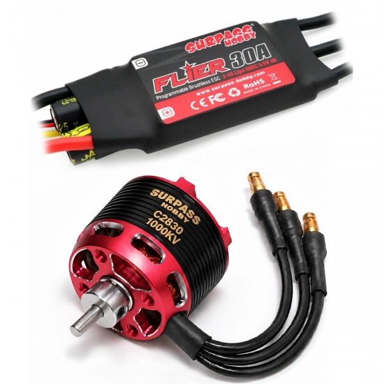 Surpass Hobby C2830 V2 1000KV Brushless Motor és Flier 30A ESC szett SP 228300 21