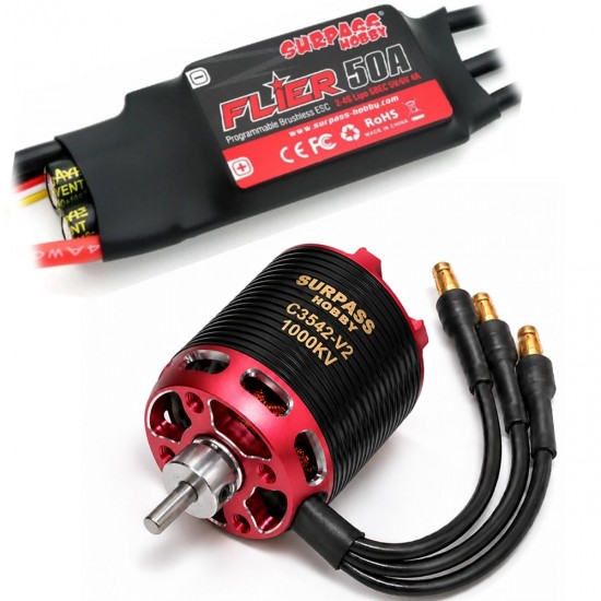 Surpass Hobby C3542 V2 1000KV Brushless Motor és Flier 50A ESC szett SP 235420 21