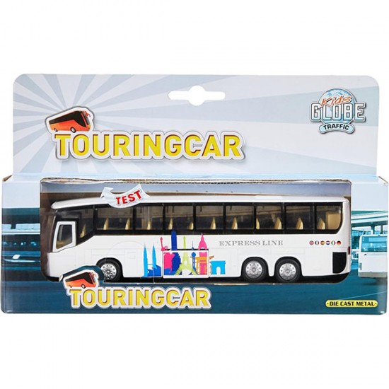 Turistabusz hang és fényjelzéssel